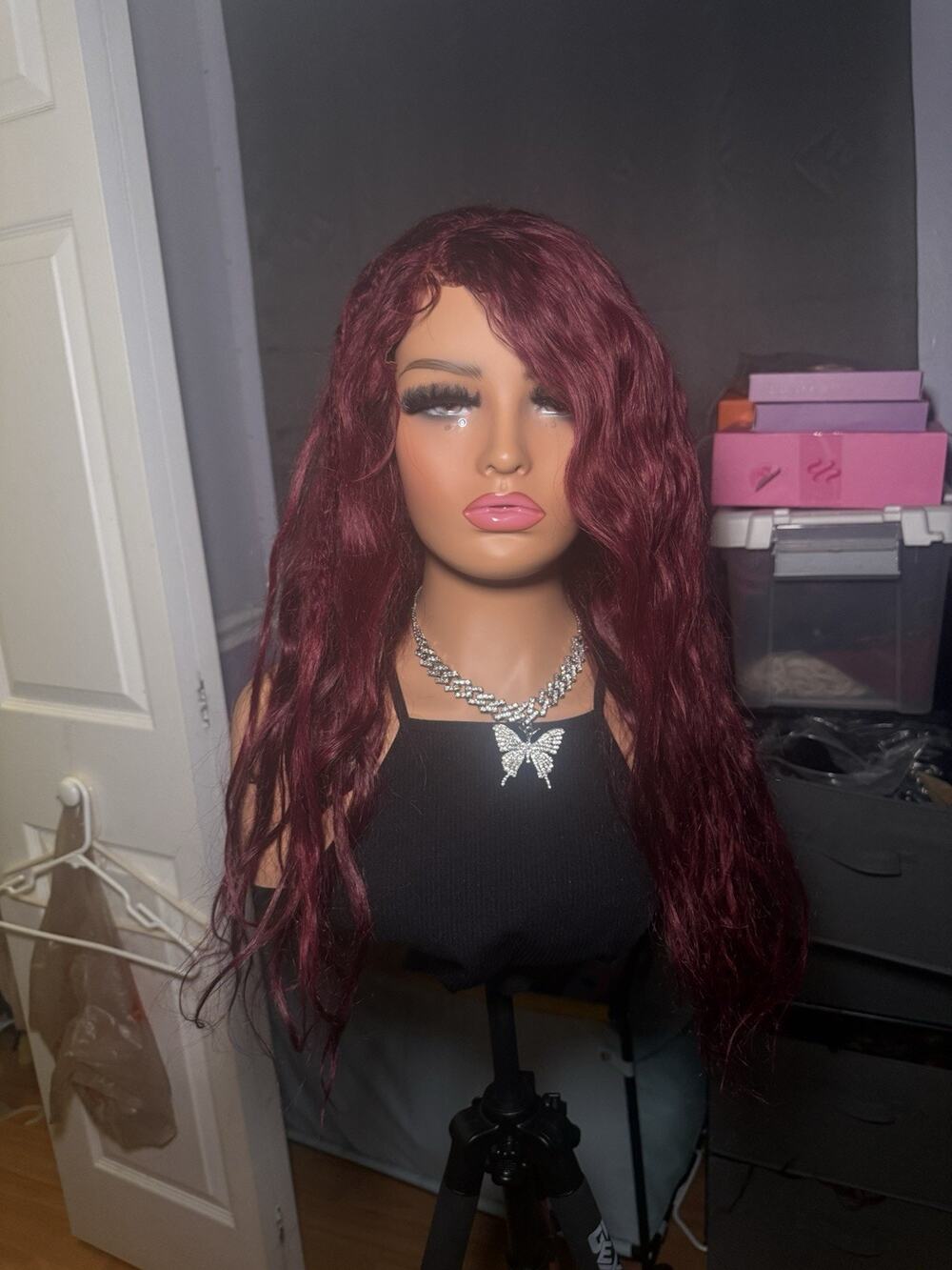 99J Burgundy Human Hair Wig 13x4 Lace Front Pre-Plucked